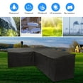 thumbnail image 4 of EASTIN Outdoor Garden Furniture L-Shape Protective Cover Sunscreen Sofa Cover Protector Windproof Washable, 4 of 11