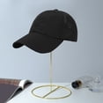 thumbnail image 3 of harmtty Sun Hat Unisex Baseball Sun Hollow Out Adjustable Circumference Anti uv Solid Ponytail Hole Dome Hiking Traveling Shopping Black, 3 of 8