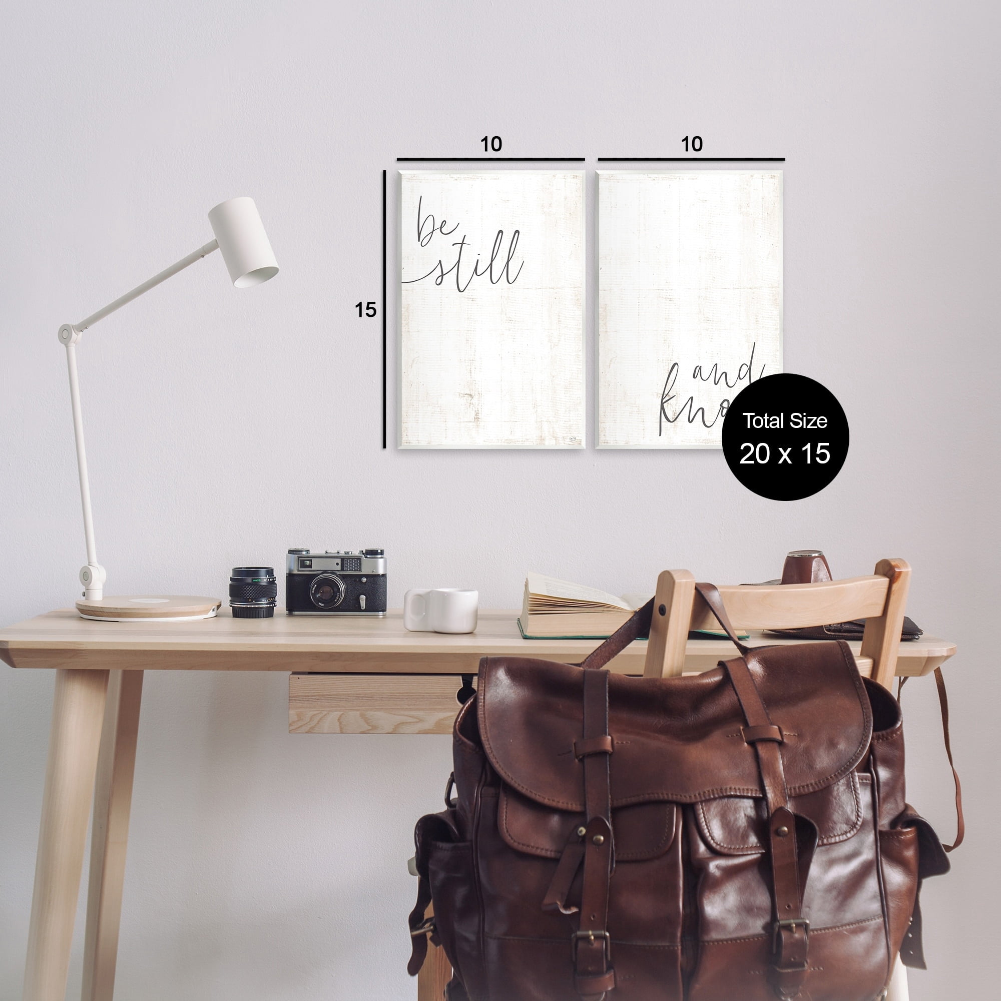 Stupell Industries Be Still And Know Calligraphy Inspirational Phrase,10 x 15, Design by LUX + Me Designs