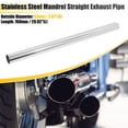 thumbnail image 2 of Unique Bargains Straight 2" OD 30" Length DIY Custom Mandrel Exhaust Pipe 2 Inch Tube Pipe T304 Stainless Steel, 2 of 8