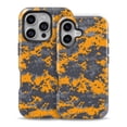 thumbnail image 2 of DesignSkinz Scratch-Resistant Hard Slim Case Compatible with iPhone SE Gen 2/3 (Compatible with MagSafe) - Orange and Gray Digital Camouflage, 2 of 9
