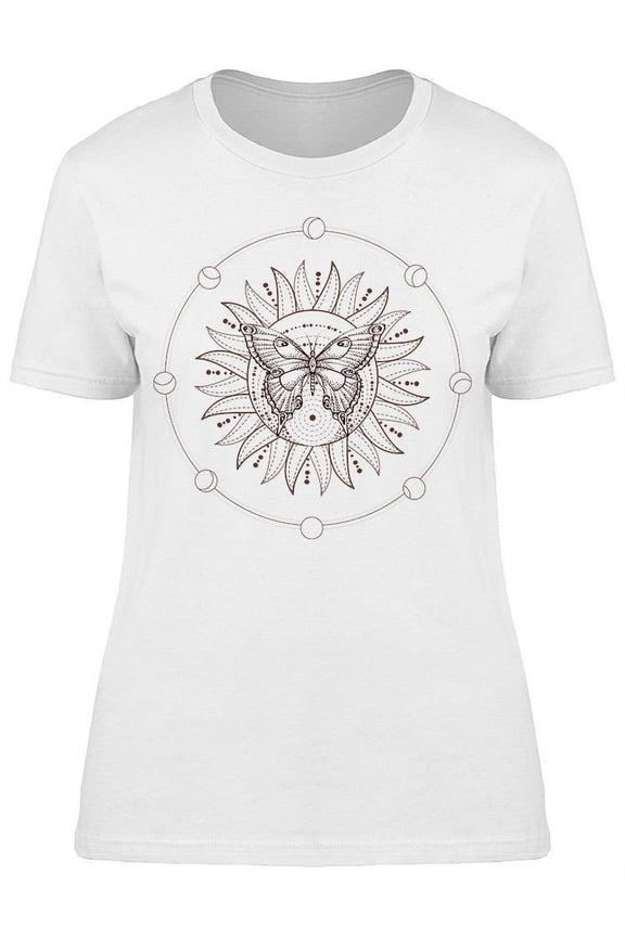 Moon And Sun Butterfly T-Shirt Women -Image by Shutterstock, Female Small
