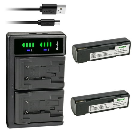 Kastar 2-Pack Battery and LTD2 USB Charger Compatible with Fujifilm DS260 DS-260HD DX-9 Finepix MX-500 MX500 Finepix MX-600 MX600 Finepix MX-600 Zoom MX600 Zoom Finepix MX-600X MX600X Camera