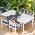 thumbnail image 2 of Grey Christmas Tree Table Cloths for 5 Foot Rectangle Tables, Xmas Reindeer Modern Abstract Art Patio Waterproof Elastic Fitted Tablecloths, Washable Rectangular Table Cover for Camping, 2 of 8