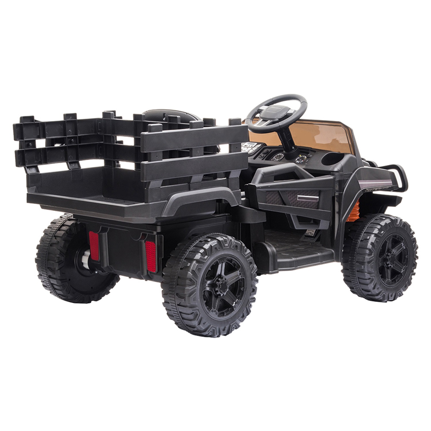 CIPACHO 12V Ride On Off-Road Vehicle, Battery Electric Kids Car Pickup with Remote Control, Black