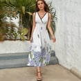 thumbnail image 3 of Hydrangea Purple Floral Sleeveless Dress Summer Women Clothes Dress for Pregnant Women Dresses, 3 of 9