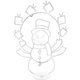 thumbnail image 1 of Gibobby Active Light String Frame Decor Holiday Party Navidad Jardín al libre Snow Glowing Decorativo Sign Animated Snowball Light String Frame(White), 1 of 5