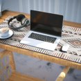 thumbnail image 3 of Long Mouse Pads for Desk,Brown Triangular Geometric Pattern Desk Mats on Top Of Desks, Desk Mouse Pad Extra Large with 3mm Non-Slip Base and Stitched Edge for Gaming,Office,Work,Home 35.4"x15.7", 3 of 6