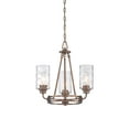 thumbnail image 2 of Gramercy Park 3-Light Old English Bronze Rustic Wagon Wheel Chandelier for Dining Areas with No Bulbs Included, 2 of 2