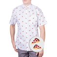 thumbnail image 3 of Visive Mens Big And Tall Short Sleeve Button Shirt, Printed Pizza Shirts, 3 of 8