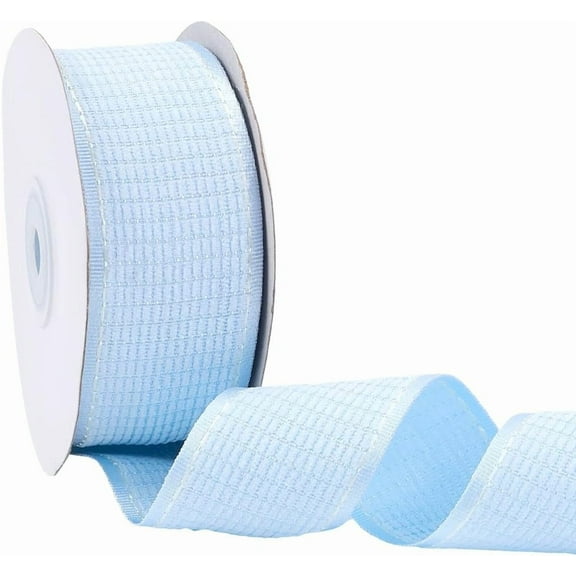 1roll Double Face Polyester Velvet Ribbon for Gift Packing and Festival Decoration Light Sky Blue 1-1/2 inch(38mm) about 10.00 Yards(9.14m)/Roll