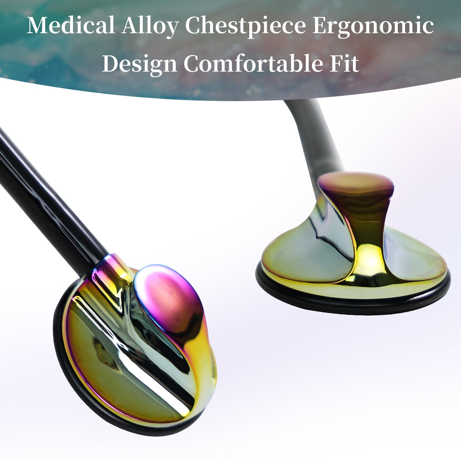 MaiWieel Professional Master Stethoscope Single Head Stethoscopes For Nurse,Doctor,Home Medical,Rainbow Chestpiece