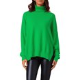 thumbnail image 1 of Suéter de cuello alto para mujer INSPIRE CHIC, tops para un guardarropa de invierno elegante, talla XL, color verde, 1 of 6