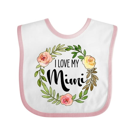 

Inktastic I Love My Mimi- Flower Circle Gift Baby Boy or Baby Girl Bib