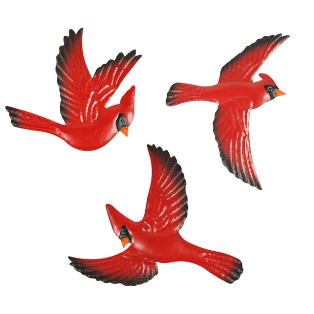 CIMAXIC 3 Pcs Metal Birds Flying Wall Hanging Scluture Metal Wall Hanging (Random Style),8.66"X7.48"X0.79"
