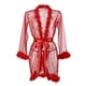 thumbnail image 4 of Gibobby Ropa interior mujer Conjunto de lencería sexy para mujer con encaje a juego(Rojo, G), 4 of 5