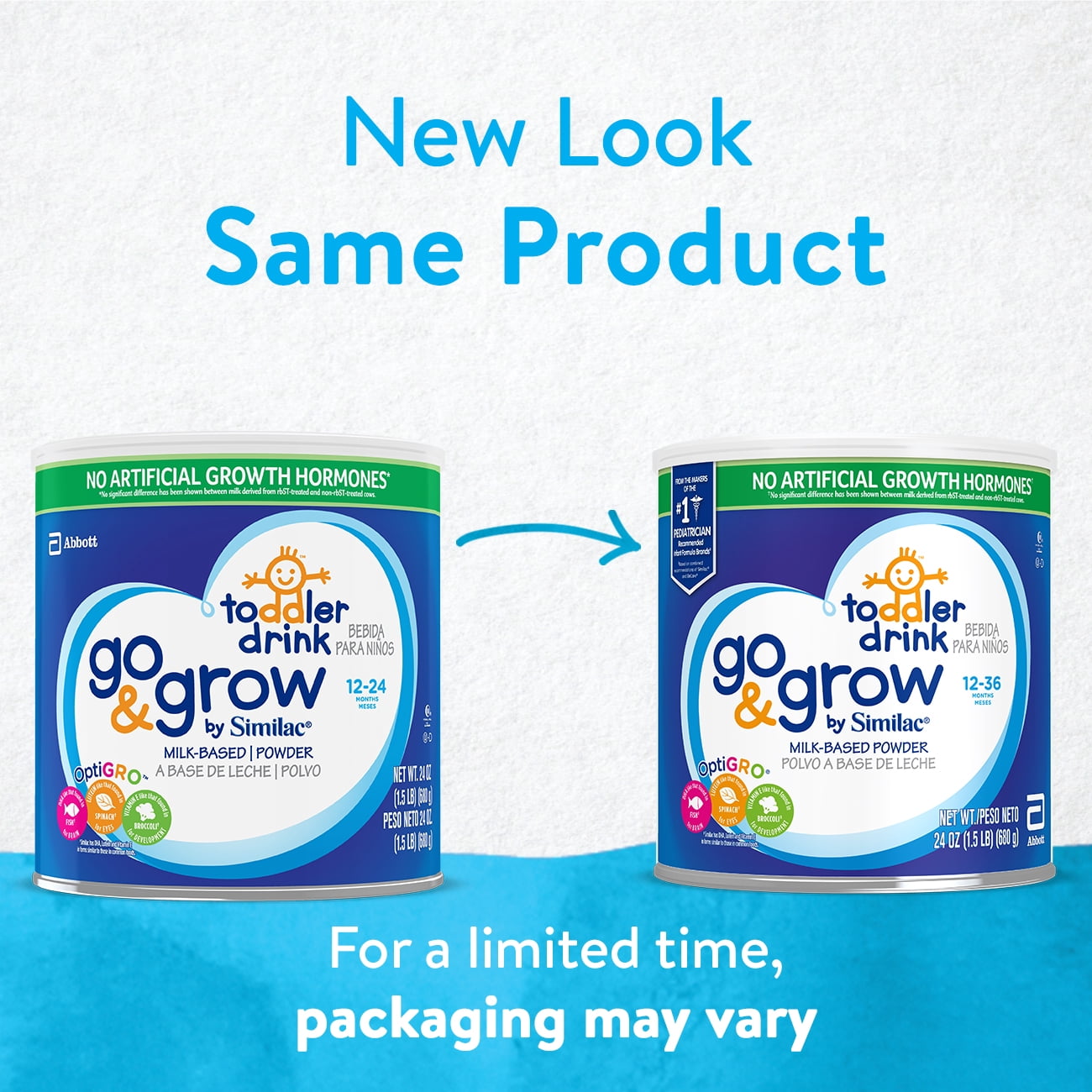 Go & Grow by Similac Milk-Based Toddler Drink, Powder, 24 oz
