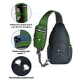 thumbnail image 5 of WATERFLY Unisex Hiking Travel Nylon Sling Bag Cross-Body Shoulder Chest Bag,Army Green, 5 of 7