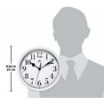 thumbnail image 6 of Infinity Instruments Analog Round White Classic Wall Clocks, 6 of 7