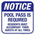 thumbnail image 1 of Pool Pass Is Required Sign, Pool Sign,, 1 of 1