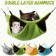 thumbnail image 4 of 4 Pcs Pet Cage Hammock Small Animal Hanging Hammock Ferret Cage Accessories Double Layer Ferret Bed for Rat Guinea Pig Squirrel Chinchilla Playing and Sleeping, Green Blue Gray Yellow, 4 of 5