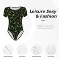 thumbnail image 4 of Pofeuu Cool Gamepad Print Short Sleeve Body Suits Women Round Neck Bodysuits for Women Onesie Adult Set Body Suit-XX-Large, 4 of 7