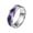 Silver, variant on Women's Stainless Steel Trendy Purple Enamel Flat Band Wedding Engagement Ring Gold Size 10