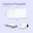 thumbnail image 3 of Colchón Individual ColorDreams Colchoneta Plegable Con Maleta 100 cm Blanco, 3 of 9