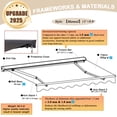 thumbnail image 3 of 13' × 9.8' Retractable Awning Patio Outdoor Sunshade Shelter UV Protection Waterproof, Black, 3 of 8