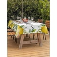 thumbnail image 4 of 52x70 Inch Outdoor Tablecloth with Umbrella Hole Zipper Rectangle Summer Lemon Rectangular Tablecloths Outside Waterproof Spring Yellow Fruits Green Leaf Plant Patio Table Cover for Picnic Party, 4 of 8