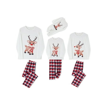 

Ma&Baby Family Matching Christmas Pajamas Set Holiday Deer Sleepwear Xmas PJS Set for Couples