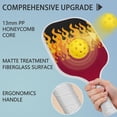 thumbnail image 4 of Pickleball Paddles Set Of 1, Fiberglass Surface, Flame, Fire Print, 1 Paddle, 2 Balls & Bag, 4 of 5