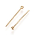 thumbnail image 2 of DIY 200pc 304 Stainless Steel Ball Head Pins Real 24k Gold Plated 15x0.6mm 22 Gauge Head: 1.8mm DIY, 2 of 2