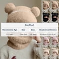 thumbnail image 2 of Xdegoge Girls Boys Winter Hat Fleece Fuzzy Warm 3 in 1 Beanie Hat with Scarf and Mask Knitted Plush Cute Pompom Winter Thermal Outdoor Hiking Skiing Snowboarding Balaclava for Kids, 2 of 4