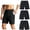 3 black, variant on Men's Athletic Shorts 3 Pack Lightweight Quick Dry Shorts With Zipper Pockets for Running Gym