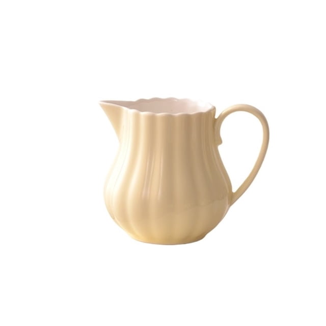 Ceramic Coffee Milk Pitcher Floral Color Sauce Pot Gravy Boat With Handle