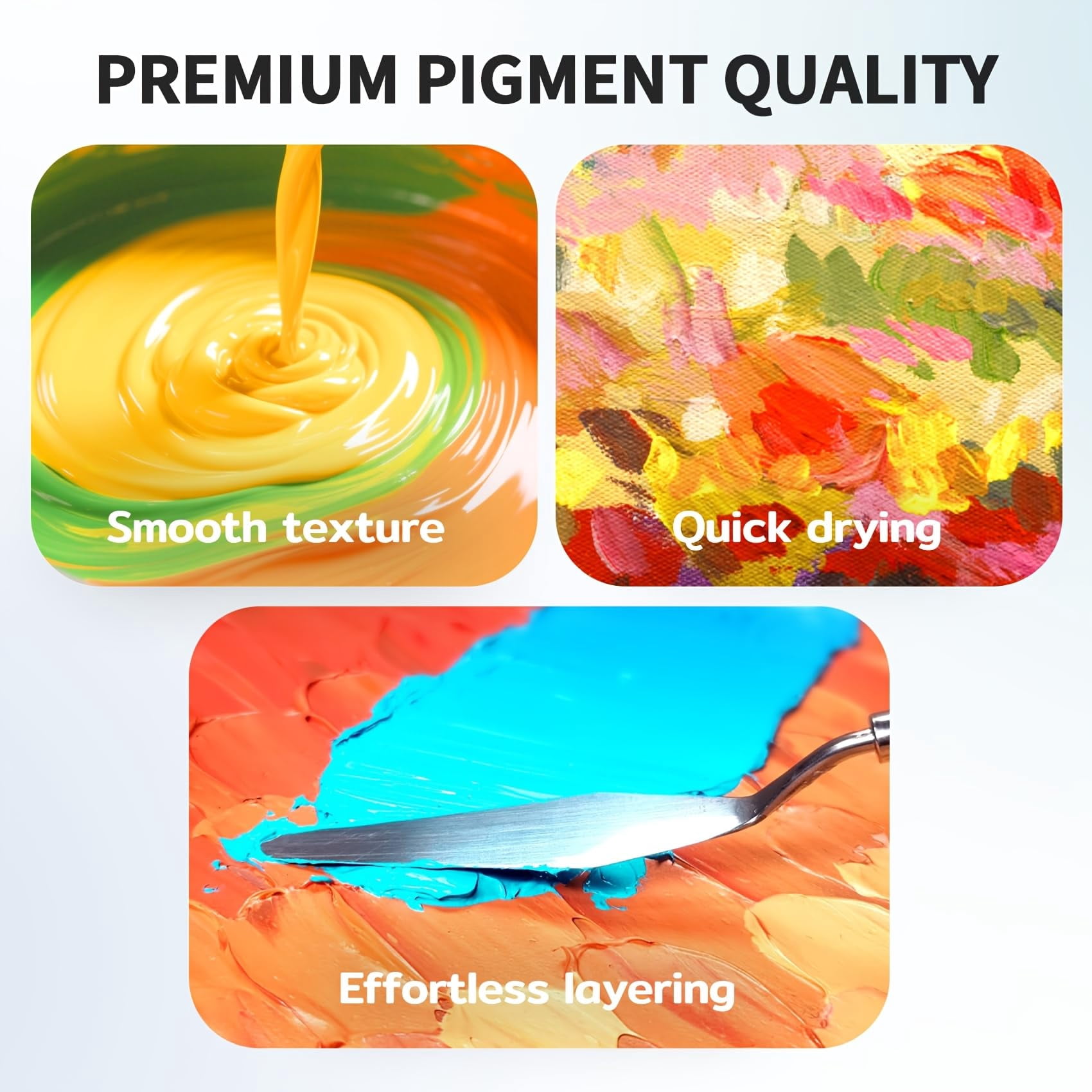 18 Colors (250 ML/Bottle), Painting Art Supplies, Art Supplies For Painting Canvas, Ceramic & Fabric, Lasting Quality For Beginners & Professional Artist, Christmas
