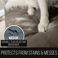 thumbnail image 2 of Original Patent Pending Reversible Small Sofa Protector, Many Colors, Seat Width to 62 Inch, Furniture Slipcover, 2 Inch Strap, Couch Slip Cover Throw for Pet Dogs, Kids, Cats, Latte Linen, 2 of 8