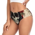 thumbnail image 2 of Fotbe Gothic Skull With Roses Calzones Estampados para Mujer – Ropa Interior de Algodón, Cómoda, Suave y Elástica-X-Small, 2 of 6
