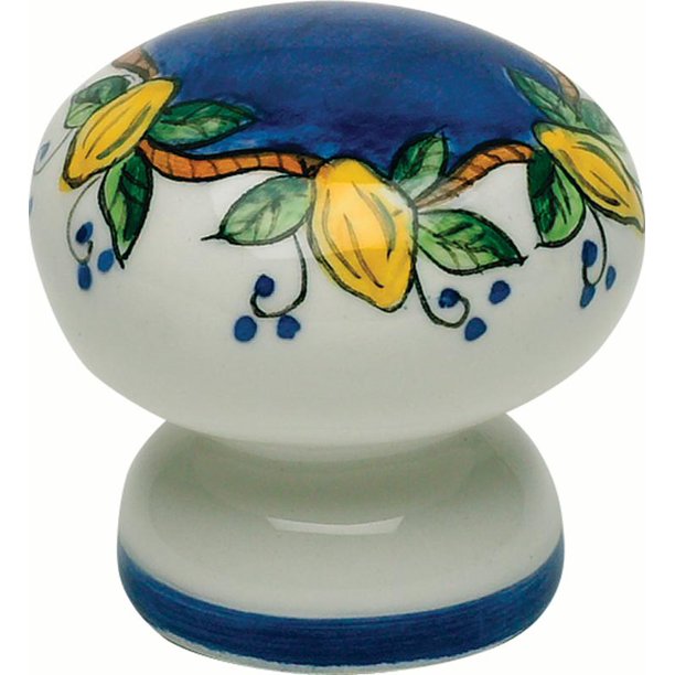 Atlas 316018 13/4" Tuscany Coll. Elba Lemon Hand painted Ceramic Knob