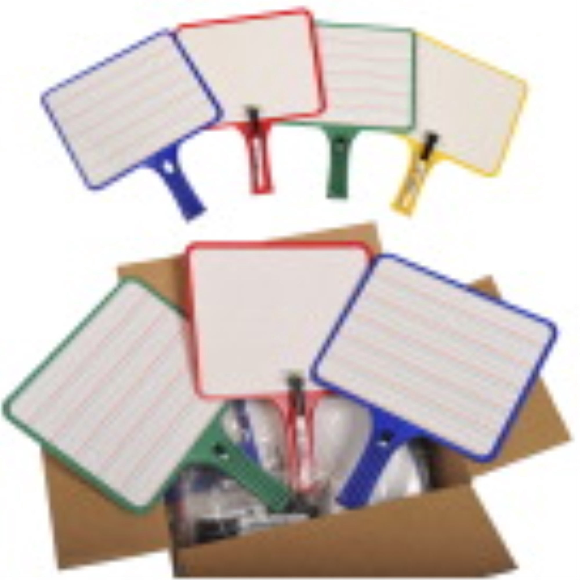 PADDLES DRY-ERASE LINED RECTANGULAR CLASS SET OF 32 W/32 MARKERS
