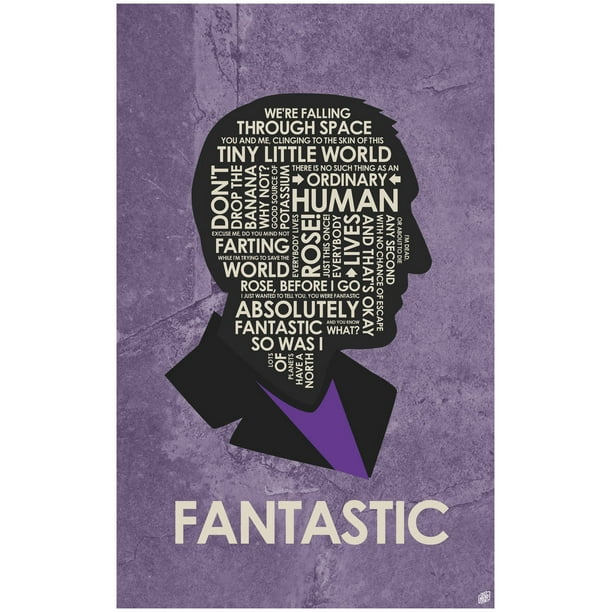 Doctor Who Christopher Eccleston Fantastic Word Art Print Poster 30 X 45 By Artist Stephen Poon Walmart Com Walmart Com