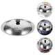 thumbnail image 2 of Tapa de sartén de acero inoxidable, tapa de olla de metal, tapa de tazón, piezas de olla reutilizables de 32 cm, 2 of 8