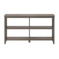 thumbnail image 2 of NewRidge Home Goods 5000-166 2-Tier Low Wooden Bookcase, Washed Grey, 2 of 6