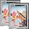 thumbnail image 1 of Picture Frames IZIDDO - Marco de fotos de cristal con purpurina (5 x 7 pulgadas, 2 unidades), 1 of 6