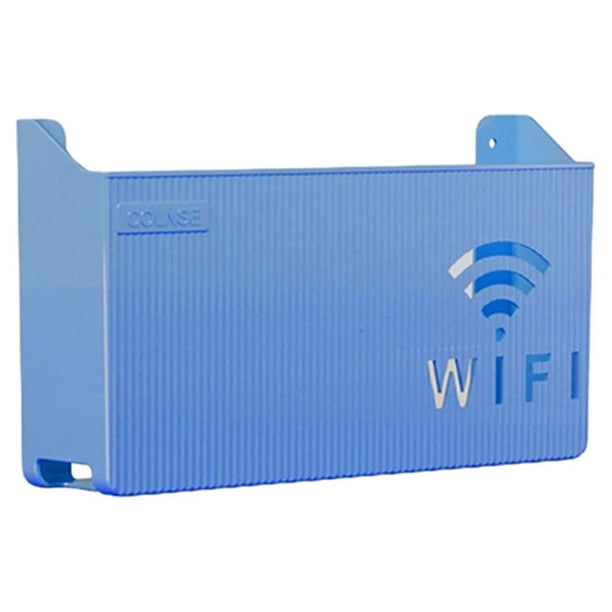Moyic Montaje en pared multipropósito a prueba de polvo y fácil instalación Therming Dissipine Sin señal de bloqueo Fácil de instalar Almacenamiento y organización del hogar Azul