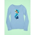 thumbnail image 3 of Cute Mermaid With Headphones Long Sleeve Toddler -Image by Shutterstock,  4 Toddler, 3 of 4