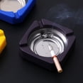 thumbnail image 4 of SSNTSY 3.5" Suqare Metal Ashtray Smoking Accessories Tray Small Portable Car Ashtray with Stainless Steel Insert for Patio Outdoor Home Office, 4 of 8