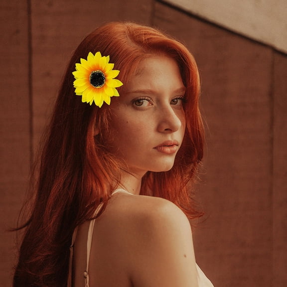 AURARMLET Set of 4 Small Flower Hair Clips Metal Barrettes for Women Girls Beach Party Hair Accessories