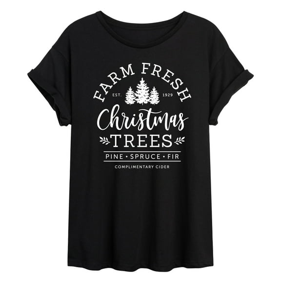 Instant Message - Farm Fresh Christmas Trees - Womens Graphic T-shirt